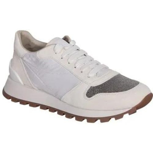 Low-Top Sneaker - White Lace Velour Sneakers - Gr. 36 (EU) - in - für Damen - BRUNELLO CUCINELLI - Modalova