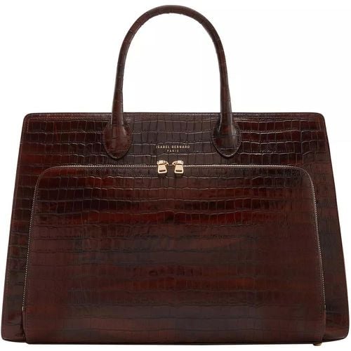 Tote - Honoré Nadine Croco Brown Calfskin Leather Handbag - Gr. unisize - in - für Damen - Isabel Bernard - Modalova