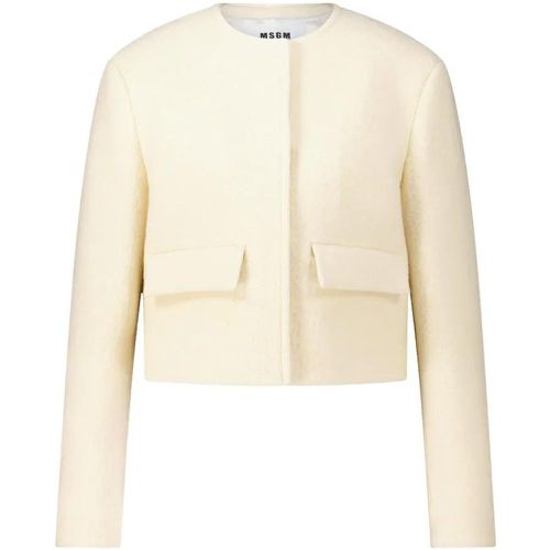 Tweed Blazer - Größe 38 - creme - MSGM - Modalova