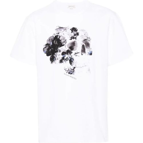 White Cotton Logo Shirt - Größe L - weiß - alexander mcqueen - Modalova