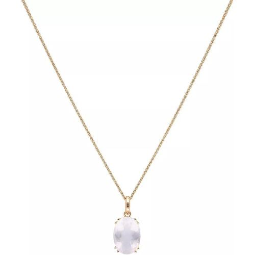 Halskette - pendant/chain 375 RG 1 rosy quartz 14x10 oval fac. - Gr. unisize - in - für Damen - diamondline - Modalova