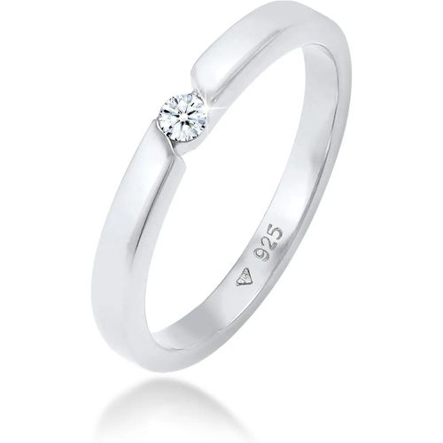 Ringe - Ring Verlobungsring Diamant (0.06 ct.) 925 Silber - Gr. 58 MM - in Silber - für Damen - Elli - Modalova