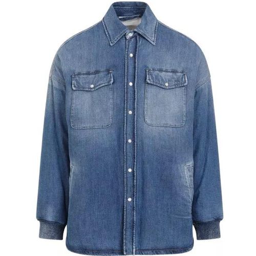 Quilted Washed Denim Shirt - Größe 50 - alexander mcqueen - Modalova