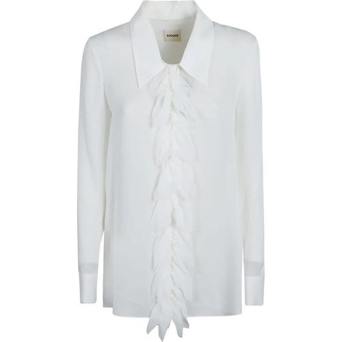 Ivory White Silk Georgette Blouse - Größe 6 - Khaite - Modalova