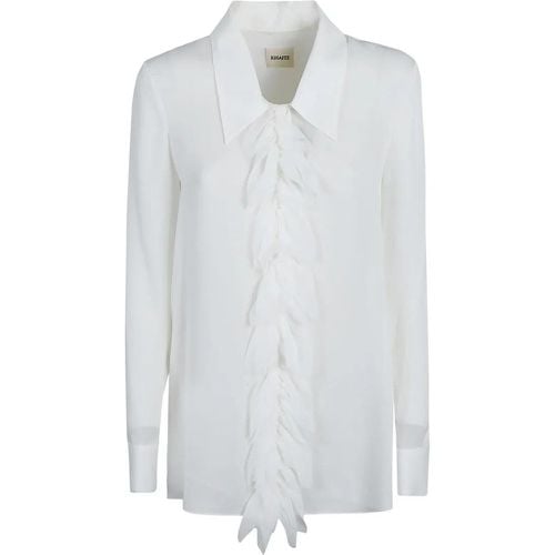 Ivory White Silk Georgette Blouse - Größe 6 - weiß - Khaite - Modalova