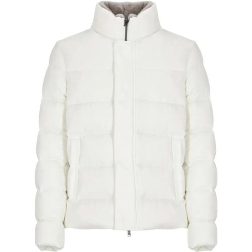 Quilted Down Jacket - Größe 48 - weiß - Herno - Modalova