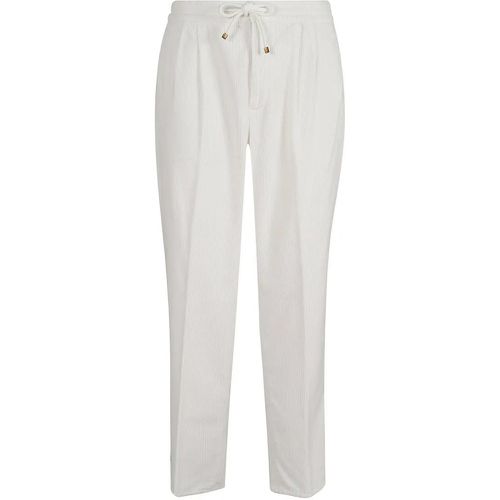 Pure Cotton Velvet Trousers With Zip Closure - Größe 52 - BRUNELLO CUCINELLI - Modalova