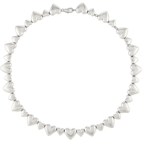 Halskette - Edelstahl Halskette - Puffy Hearts - Gr. unisize - in Silber - für Damen - Copenhagen - Modalova