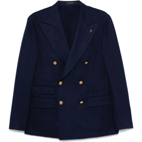 Navy Blue Double-Breasted Jacket - Größe 50 - Gabriele Pasini - Modalova