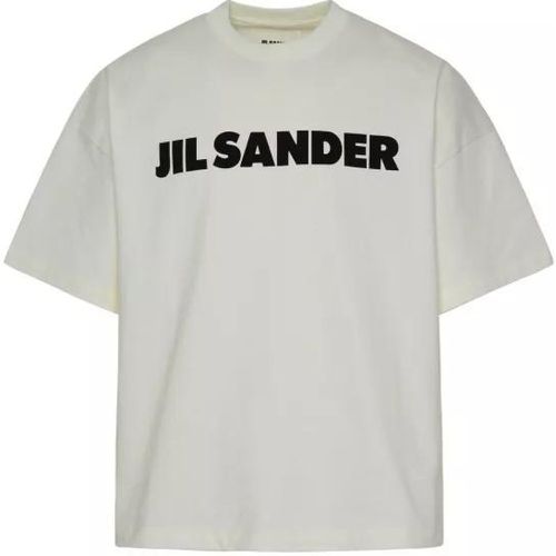 Ivory Cotton T-Shirt - Größe L - Jil Sander - Modalova