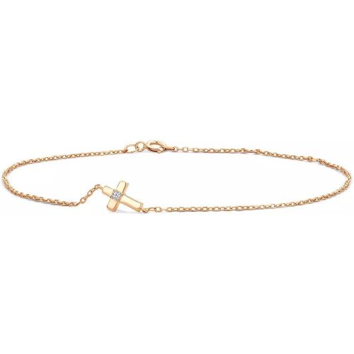 Armband - Diamond Cross Bracelet - Gr. M - in - für Damen - BELORO - Modalova
