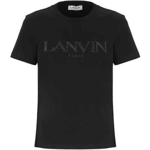 Cotton Logoed T-Shirt - Größe XS - black - Lanvin - Modalova