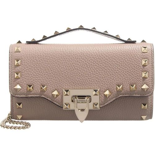 Portemonnaie - Rockstud Wallet W/Strap - Gr. unisize - in Gold - für Damen - Valentino Garavani - Modalova