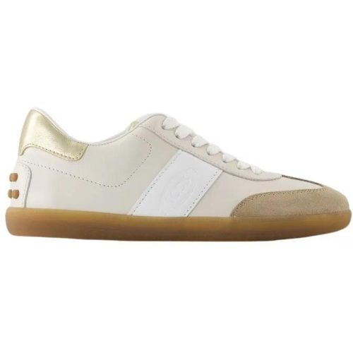 Low-Top Sneaker - Cassetta Sneaker - Leather - White - Gr. 36 (EU) - in - für Damen - TOD'S - Modalova