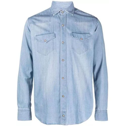 Texas Long-Sleeve Chambray Denim Shirt - Größe XL - blue - Eleventy - Modalova