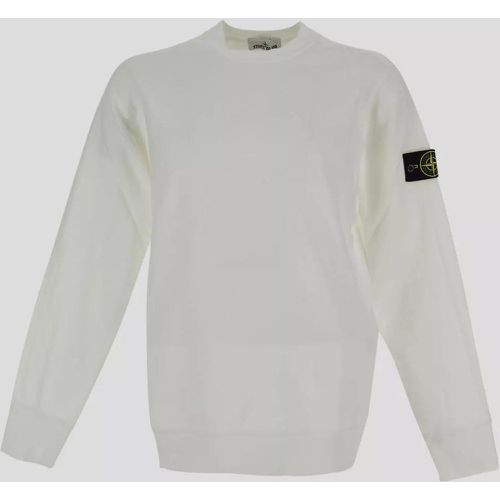 Cotton Sweatshirt - Größe L - white - Stone Island - Modalova