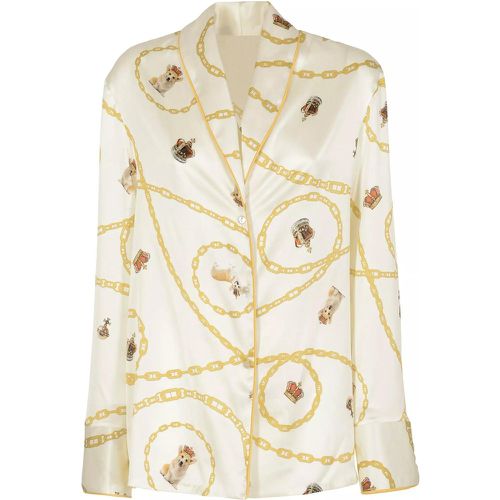 Queen's Jubilee Silk Pyjama - Cream 46474963288391 - Größe M - Dee Ocleppo - Modalova