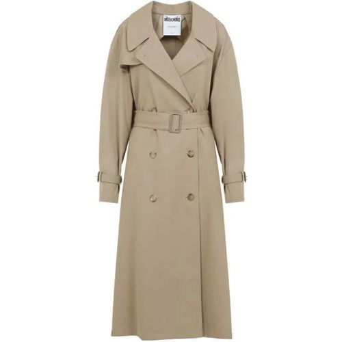 Beige Cotton Nylon Coat - Größe 38 - Moschino - Modalova