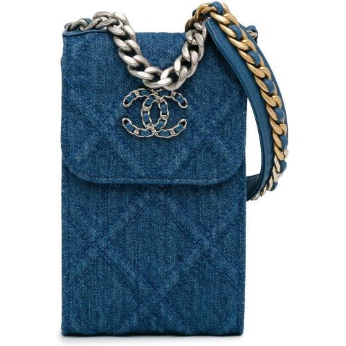 Laptoptaschen - Denim 19 Phone Holder with Chain - Gr. unisize - in - für Damen - Chanel - Modalova