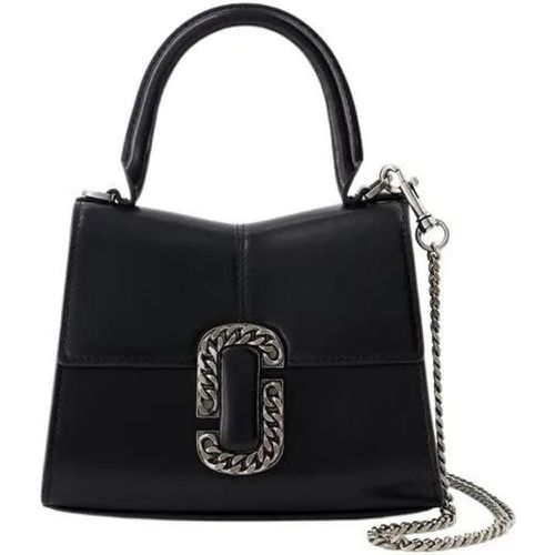 Shopper - The Mini Top Handle Bag - Leather - Black/Argenté - Gr. unisize - in - für Damen - Marc Jacobs - Modalova