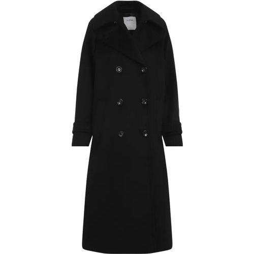 Leandro Black Virgin Wool Coat - Größe 38 - SPORTMAX - Modalova