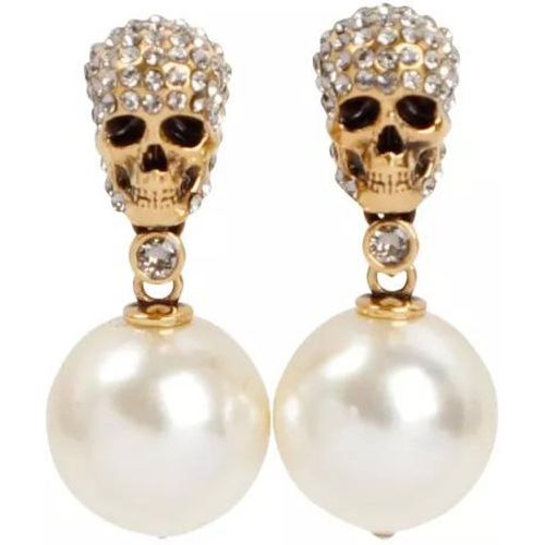 Ohrringe - Brass Pearl Skull Earrings - Gr. unisize - in - für Damen - alexander mcqueen - Modalova