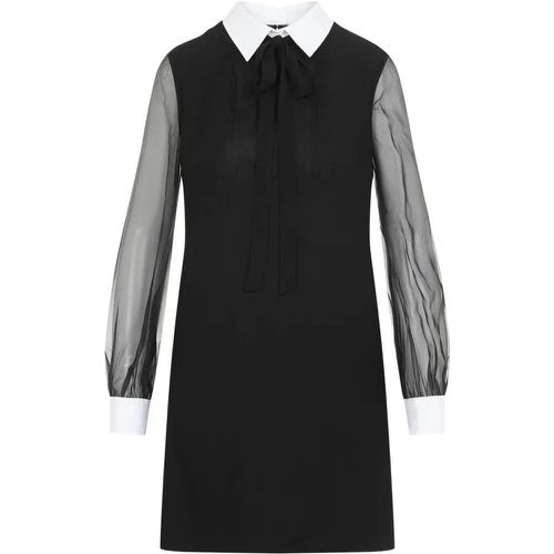 Black Virgin Wool Mini Dress - Größe 40 - schwarz - Valentino - Modalova