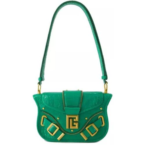 Umhängetaschen - Blaze Shoulder Bag - Leather - Green - Gr. unisize - in - für Damen - Balmain - Modalova