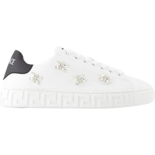 Low-Top Sneaker - La Greca Sneakers - Canvas - White - Gr. 37 (EU) - in - für Damen - Versace - Modalova