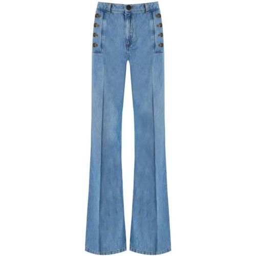 Light Blue Flared Jeans With Buttons - Größe 29 - blue - Twin-Set - Modalova