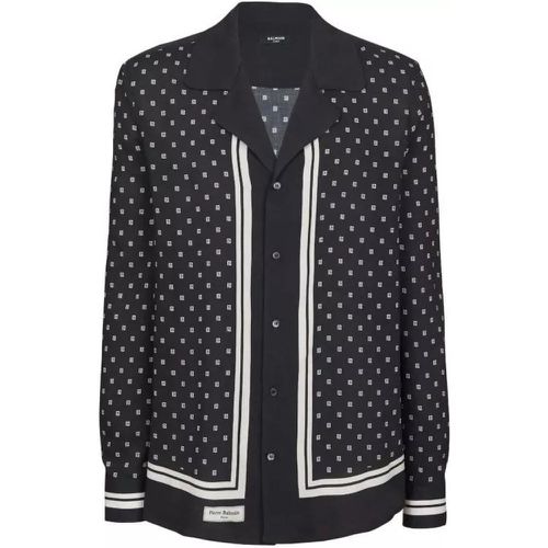 Monogram-Scarf Long-Sleeve Shirt - Größe 40 - Balmain - Modalova