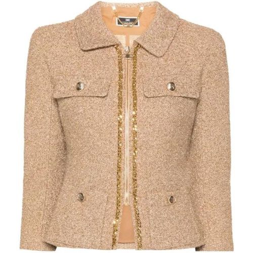 Jackets Golden - Größe 42 - brown - Elisabetta Franchi - Modalova