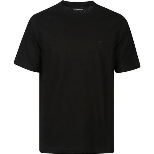 Logo-embroidered T-shirt Black - Größe L - Emporio Armani - Modalova