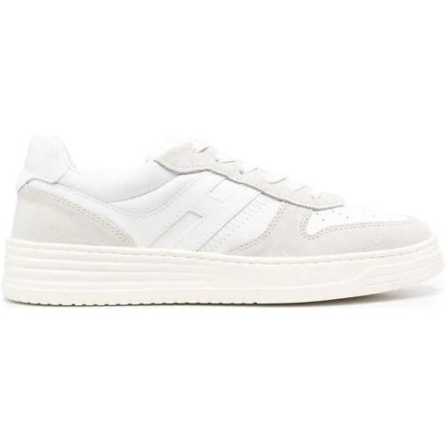 Low-Top Sneaker - White/Light Grey Calf Leather/Suede Sneakers - Gr. 7 - in - für Damen - Hogan - Modalova