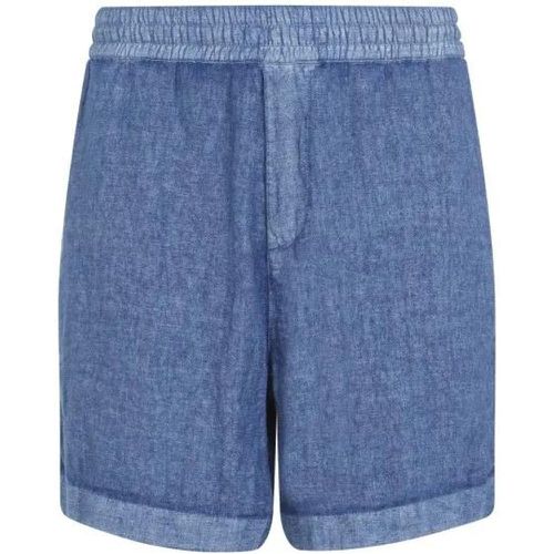 Blue Linen Drawstring Shorts - Größe M - Burberry - Modalova