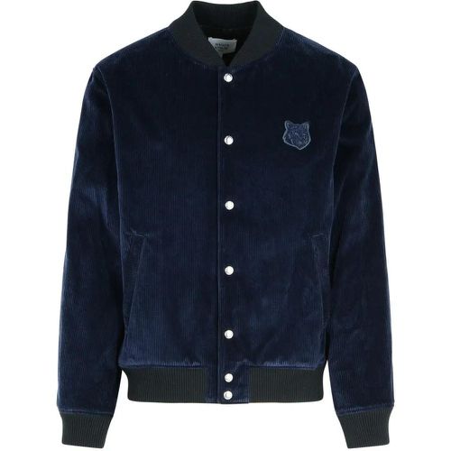 Teddy' Navy Cotton Bomber Jacket - Größe M - Maison Kitsune - Modalova