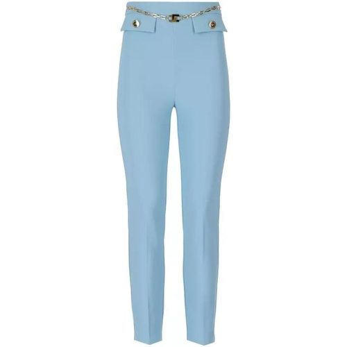 Sugar Paper Trousers With Chain - Größe 46 - blue - Elisabetta Franchi - Modalova
