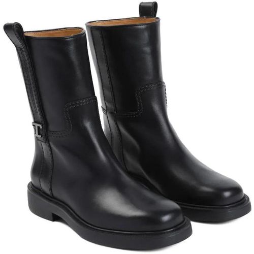 Boots & Stiefeletten - Black Calf Leather Bootie - Gr. 37 (EU) - in - für Damen - TOD'S - Modalova