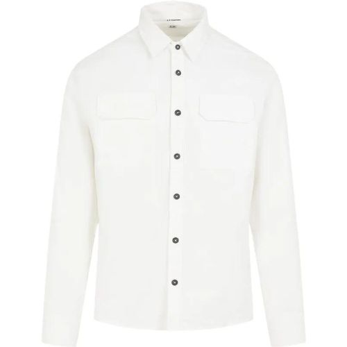 Gauze White Cotton Long Sleeves Shirt - Größe L - CP Company - Modalova