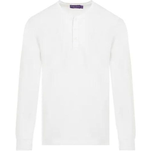 White Cotton Henley T-Shirt - Größe S - Ralph Lauren X Purple Label - Modalova