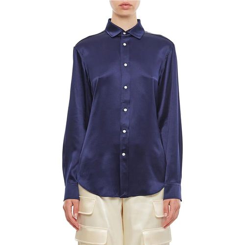 Long Sleeve Button Front Silk Shirt - Größe 6 - Polo Ralph Lauren - Modalova