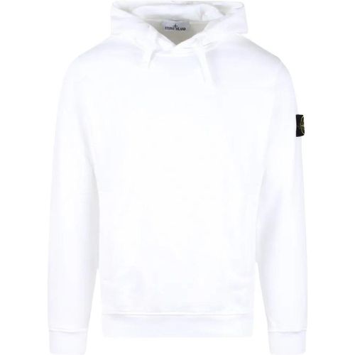 White Cotton Hoodie - Größe L - weiß - Stone Island - Modalova