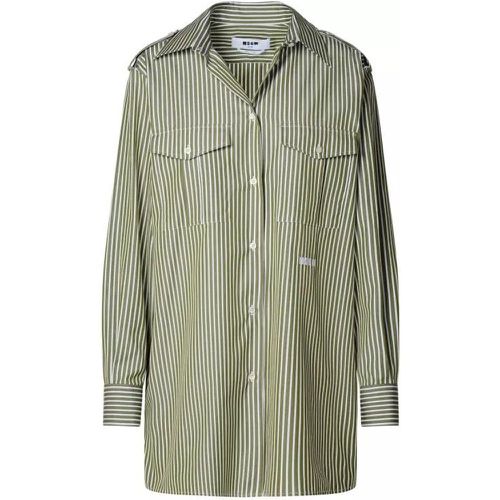 Striped Shirt - Größe 38 - green - MSGM - Modalova