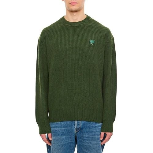 Bold Fox Head Patch Comfort Ribbed Jumper - Größe L - Maison Kitsune - Modalova