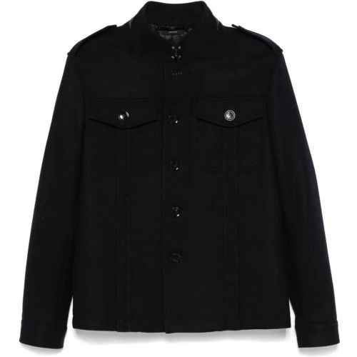 Japanese Light Felt Stand Collar Overshirt - Größe 52 - Tom Ford - Modalova