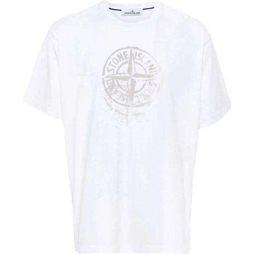 Witte t-shirt - Größe L - Stone Island - Modalova