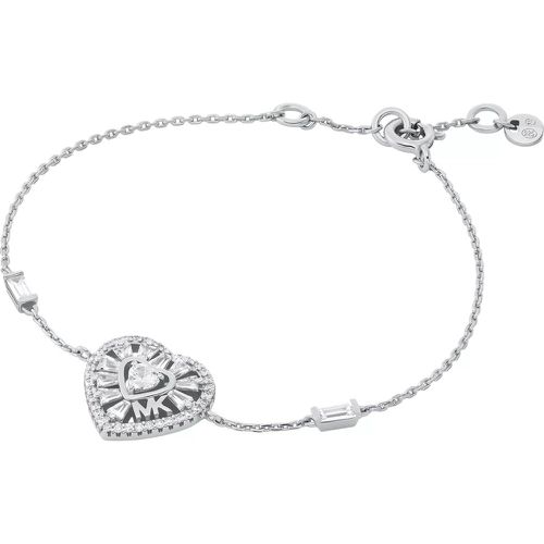 Armband - Tapered Baguette Heart Line Bracelet - Gr. M - in Silber - für Damen - Michael Kors - Modalova