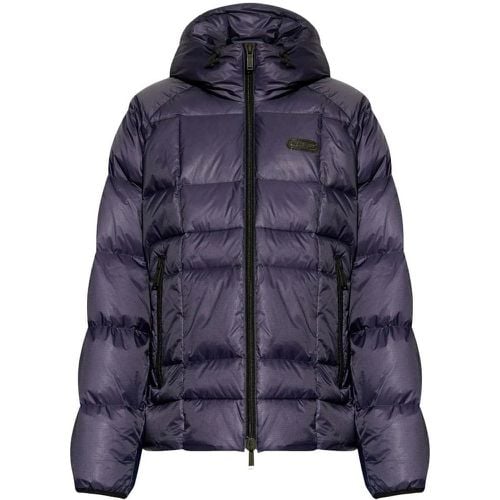 Navy Blue Stretch-Cotton Padded Jacket - Größe 48 - Dsquared2 - Modalova