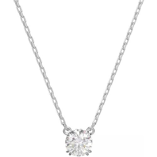 Halskette - Constella Necklace Round cut Rhodium plated - Gr. unisize - in Weiß - für Damen - Swarovski - Modalova