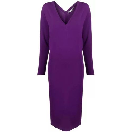Purple V-Knit Midi Dress - Größe S - purple - Stella Mccartney - Modalova